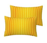 Fresh Ripe Corn Cobs Pattern,Throw Pillow Cover Decorative Polyester Pillowcase Soft Cushion Covers 30x50 cm