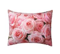 Fresh Roses Print Pillow Cover 20 x 26 inch Double sided Printing Reversible Plush Fleece Cushion Case with Hidden Zip for Living Room,Sofa,Bedroom, Car Seat Decor