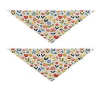 Fresh Safari Flowers dog grooming bandanas bulk Unique Shape Adjustable Fit Pet Scarf for Boy and Girl Cute Pet Accessories for Dogs Cats L