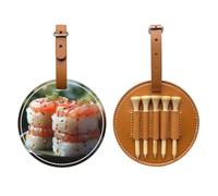 Fresh Salmon Sushi Brown Golf tee Storage Bag - Easy to Carry Around and More efficient in Playing Golf