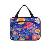 Fresh Salmonberry Fruit Royal Blue Hanging Personal Item Travel Bag with Hook, Designer Chic Brush Bag for Travelers Camping bolso para maquillaje L