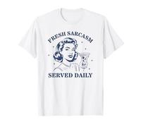 Fresh Sarcasm Served Daily Retro Housewife T-Shirt