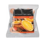 Fresh Scented Tealight Candles - Refreshing & Soothing Fragrances | Up to 8-Hour Burn Time | Premium Quality Decorative Tealights for Home Decor (Spiced Orange - Packs of 20)