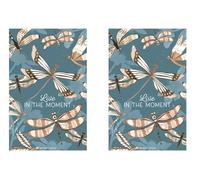 Fresh Scents 2 pack of LIVE IN THE MOMENT - Spicey Scented Sachet Bag - peach, toasty almond mingle, sandalwood, vanilla - Drawer Fragrance Wardrobe Air Room Freshener for Living Room, Bathroom or Car