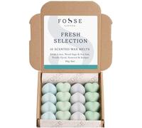 Fresh Selection Soy Wax Melts 16 Pack | Fresh Linen, Wood Sage & Sea Salt, Nordic Fjord, Lemon & Juniper | Natural, Vegan & Plastic Free | Up to 96 Hrs Scent | Handmade in UK - Fosse Living