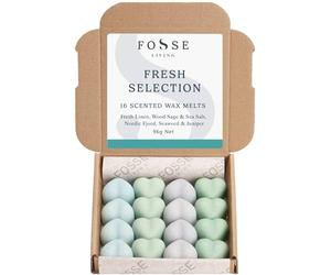 Fresh Selection Strong Scented Wax Melts 16 Pack - The Gift for Every Occasion - 4 of Our Favourite Fresh Scents - Fresh Linen, Wood Sage and Sea Salt, Nordic Fjord, Seaweed and Juniper