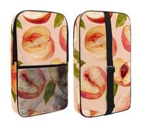 Fresh Slices Peach Fruits Seamless Pattern Pickleball Paddle Cover with Mesh Pocket for Accessories, Fits 2 Paddles and 4balls