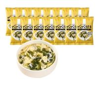 Fresh soup gifts, healthy breakfast, fast food and side dishes, instant soup, Japanese soup, hot and sour tomato soup, (8g*15 packs) (Seaweed egg drop soup)
