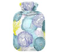 Fresh Spring Simple Colorful Flowers hot Water Bottle with Soft Cover, 2L hot Compress Bag for ( Scenario), Sore Muscle, Bolsa para agua Caliente para Dolor