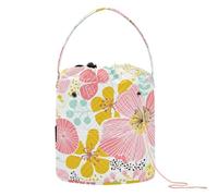 Fresh Spring Simple Colorful Flowers Yarn Storage Crochet Bags Crocheting with Holes Storage Bags for Knitting Tools Crochet Project