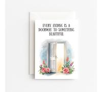 FRESH START CARD - ENCOURAGEMENT & SUPPORT AFTER A HARD TIME - BLANK INSIDE WITH ENVELOPE - NEW BEGINNINGS GREETING CARD