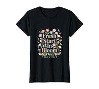 Fresh Start in Bloom Floral Aesthetic Art T-Shirt