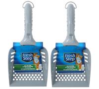 Fresh Step All in One Litter Scoop - Fast and Easy to Use Cat Litter Scooper with Deep Shovel and Ergonomic Handle Grip - 2 Pack