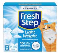 Fresh Step Lightweight Clumping Cat Litter, Advanced, Extreme Odor, Extra Large, 25 Pounds total, (2 Pack of 12.5lb Boxes)