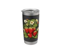 Fresh Strawberries Botanical Illustration Stainless Steel Insulated Tumbler