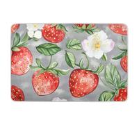 Fresh Strawberries Fruit Extra Large Resuable Baby Bed Pad Soft Absorbent Bed Pad Cute Cool Diaper Pads for Kids Bedwetting 52" L x 34" W