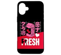FRESH Strawberry Milk Kawaii Vaporwave Aesthetic Case for iPhone 16 Plus