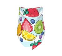 Fresh Strawberry Orange Lemon Fruits,Bib Scarf Triangle Hood Adjustable Pet Scarf Washable Hood Suitable for Small, Medium and Large Dogs and Cats