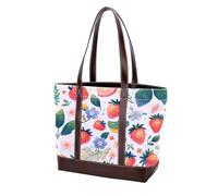 Fresh Summer Fruits-948 Shoulder Purses for Women Large Soft Washed Leather Purses and Durable Handbags, Multicolor, 33.8x12x31cm/13.3x4.7x12.2 in