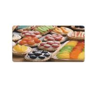 Fresh Sweet Tarts Desk Pad，Multifunctional Smooth Generic Keyboard Pad，Extended X Large Portable and Washable Desk Mat for PC Gaming, Office & Home Use