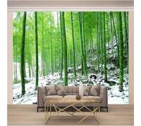 Fresh Three Dimensional Green Bamboo Forest Snow Scene 3D Wallpaper Luxury Home Dining Decor Paste Sofa Living Room The Wall for Bedroom Mural-300cm×210cm
