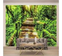 Fresh Three Dimensional Green Forest Path 3D Wallpaper Luxury Home Dining Decor Paste Sofa Living Room The Wall for Bedroom Mural-250cm×170cm