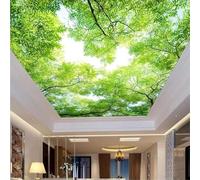 Fresh Three Dimensional Minimalist Green Forest 3D Wallpaper Textured Silk Easy Install Living Room Sofa Bedroom Dining Room Home Decoration Wall-200cm×140cm