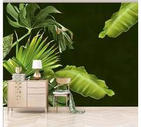Fresh Three Dimensional Minimalist Plants Green Leaves 3D Wallpaper Easy Install Feature Office Living Room Sofa Bedroom TV Background Wall Decoration-350cm×256cm