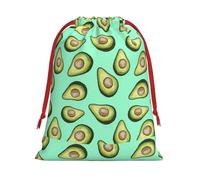 Fresh Tropical Fruit Avocado Print Comfort Drawstring Gift Convenient Bags Reusable Holiday Party Daily Organization