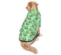 Fresh Tropical Fruit Avocado Print Dog Hoodie Pet Sweatshirt, Warm, Soft And Breathable Hooded Clothes For Medium To Large Dogs, Easy-To-Wear Design, For Winter And Fall