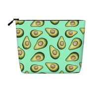 Fresh Tropical Fruit Avocado Print Purse Cosmetic Travel Bag for Toiletries with Zipper Reusable Multipurpose Organizer