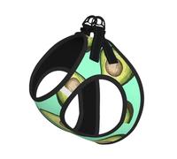 Fresh Tropical Fruit Avocado Print Reflective No Choke Pet Vest Harness,Adjustable Soft Padded Dog Harness With Easy Control Handle
