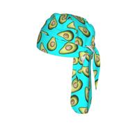 Fresh Tropical Fruit Avocado Print Skull Cap Moisture Wicking Bike Headwrap Lightweight Helmet Liner Adult Modern Hat 55-60 cm