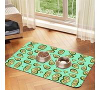 Fresh Tropical Fruit Avocadoprint Pet Absorbent Leather Tablecloth,Wipe Clean Quick Dry,Food Mat For Small Animals