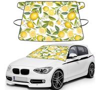 Fresh Tropical Lemons Automobile Windshieldâ€“full-Coverage Snow Protector For Automobiles, Suvs And Trucksâ€“waterproof Coated Polyester Frost Cover With Elastic Side Straps And Storage Bag.