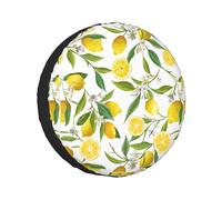 Fresh Tropical Lemons Christmas Tire Cover Universal Fit For Trailer,Rv,Car,Truck,Suv,Jeep,Waterproof Dustproof