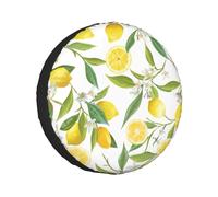 Fresh Tropical Lemons Christmas Tire Cover Universal Fit For Trailer,Rv,Car,Truck,Suv,Jeep,Waterproof Dustproof