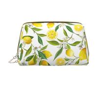 Fresh Tropical Lemons Makeup Organizer, Travel-Friendly Toiletry Pouch for Cosmetics, Skincare, Accessories