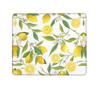 Fresh Tropical Lemons Non-Slip Rubber Base Mouse Pad with Lock Edge, Large Extended Desk Mat for Enhanced Game Work