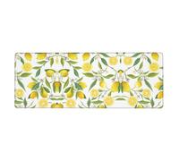 Fresh Tropical Lemons Oversized Desk Pad, Thick Base Mat, Ergonomic Comfort Pad for Precision Mouse Control