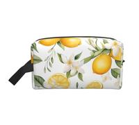 Fresh Tropical Lemons Portable Large-Capacity Travel Toiletry Bag (Print Models) Waterproof Makeup Storage Bag for Men and Women for Business Trips, Fitness, Bathroom, Daily Storage