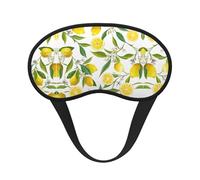 Fresh Tropical Lemons Print Blackout Sleep Mask - Side Sleeper Eye Cover, Soft Comfort, Perfect for Travel, Meditation