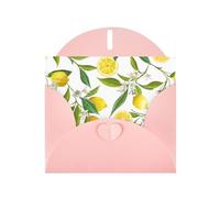 Fresh Tropical Lemons Print Blank Cards and Envelopes 5" x 6" for Wedding Birthday Invitations and All Occasions