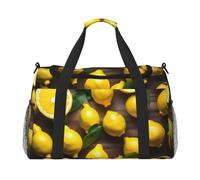Fresh Tropical Lemons Print Large Capacity Hand Carry Bag for Women Foldable Carry On Tote for Airplane Travel