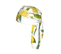 Fresh Tropical Lemons Print Skull Headwrap Under Helmet Cycling Cap Lightweight Quick Dry Adult Gift One Size