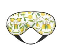 Fresh Tropical Lemons Printing Double Side Soft Eye Mask Reversible Design, Adjustable for Snug Fit, Blocks Light Eye Mask