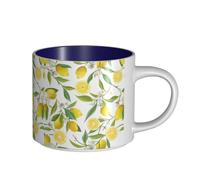 Fresh Tropical Lemons Printing Large-Capacity Ceramic Mugs Functional Cups For Home Office Sleek Design Comfort Grip Handle