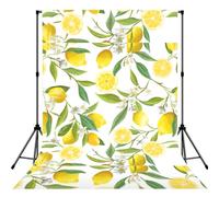 Fresh Tropical Lemons Professional Photography Backdrop For Newborn, Bridal Shower, Party & Video Production - 5x7ft