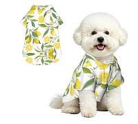 Fresh Tropical Lemons Soft Breathable Hawaiian Dog Shirt