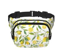 Fresh Tropical Lemons Zipper Fanny Pack, Crossbody Bags with Adjustable Strap for Jogging, Cycling